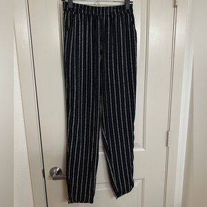 BCBG Black with white stripes, light weight pants
